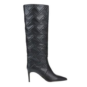 NWOT Kurt Geiger London Bickley Quilted Leather Pointed Toe Knee-High Boots